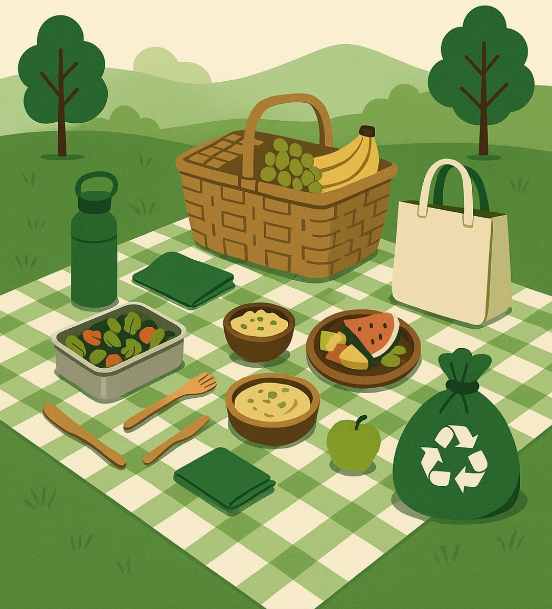 Picnic estivo, green e sostenibile